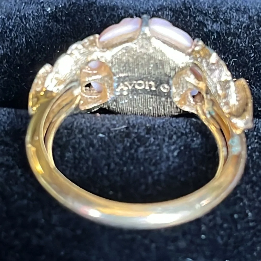 Vintage 1973 Avon Serena Rose Ring - Picture 7 of 7